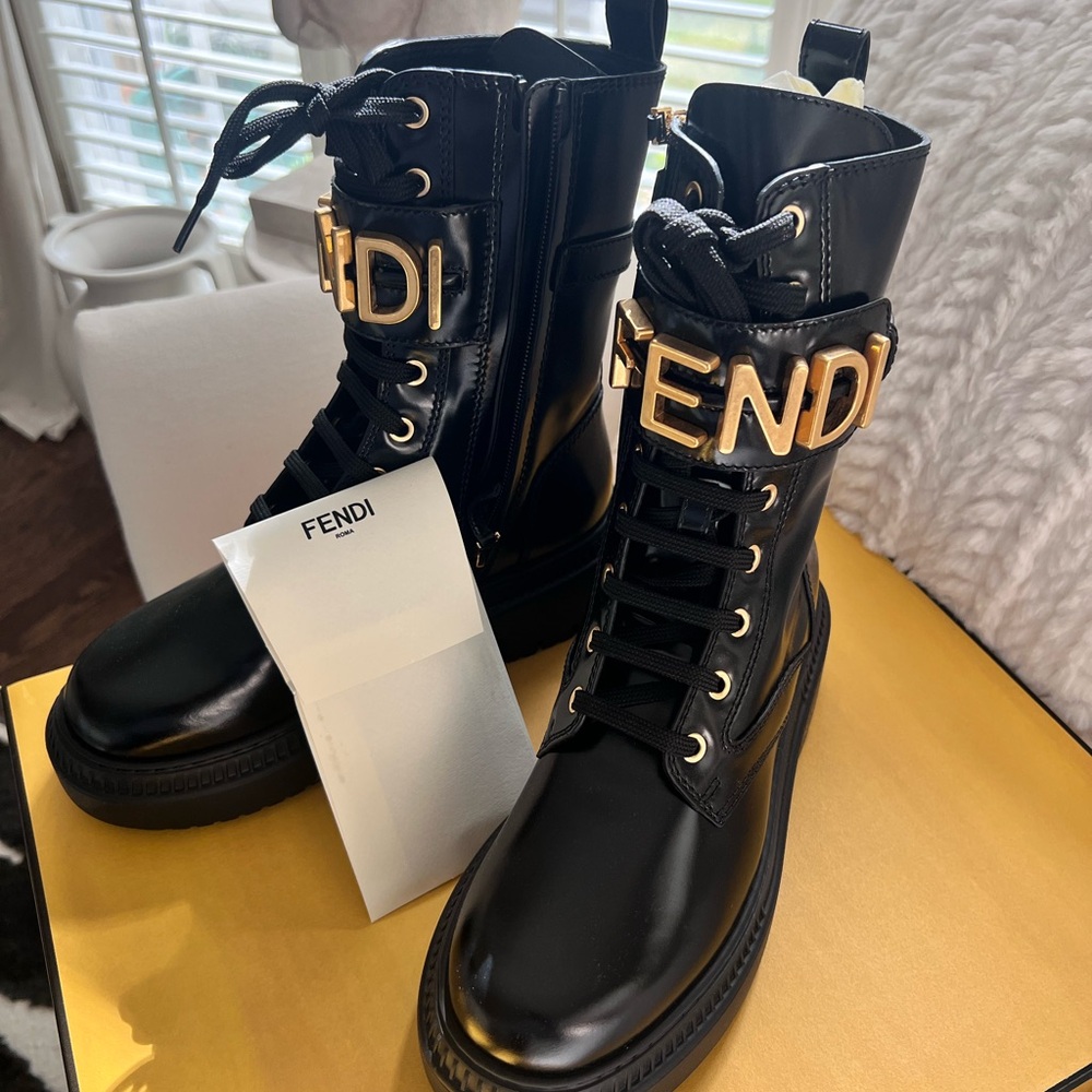 Fendi Black Combat/Moto Boot - BNIB! - Picture 16 of 16